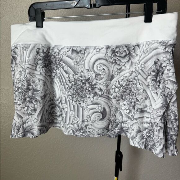 Lululemon Play Off The Pleats Skirt Mini Twine White Multi / White Size 12 - Picture 8 of 12